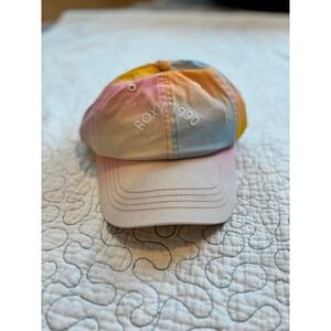 Roxy 1990 Ombre Tie Dye Baseball Cap Pink Orange Blue Pastel Dad Hat Womens OS